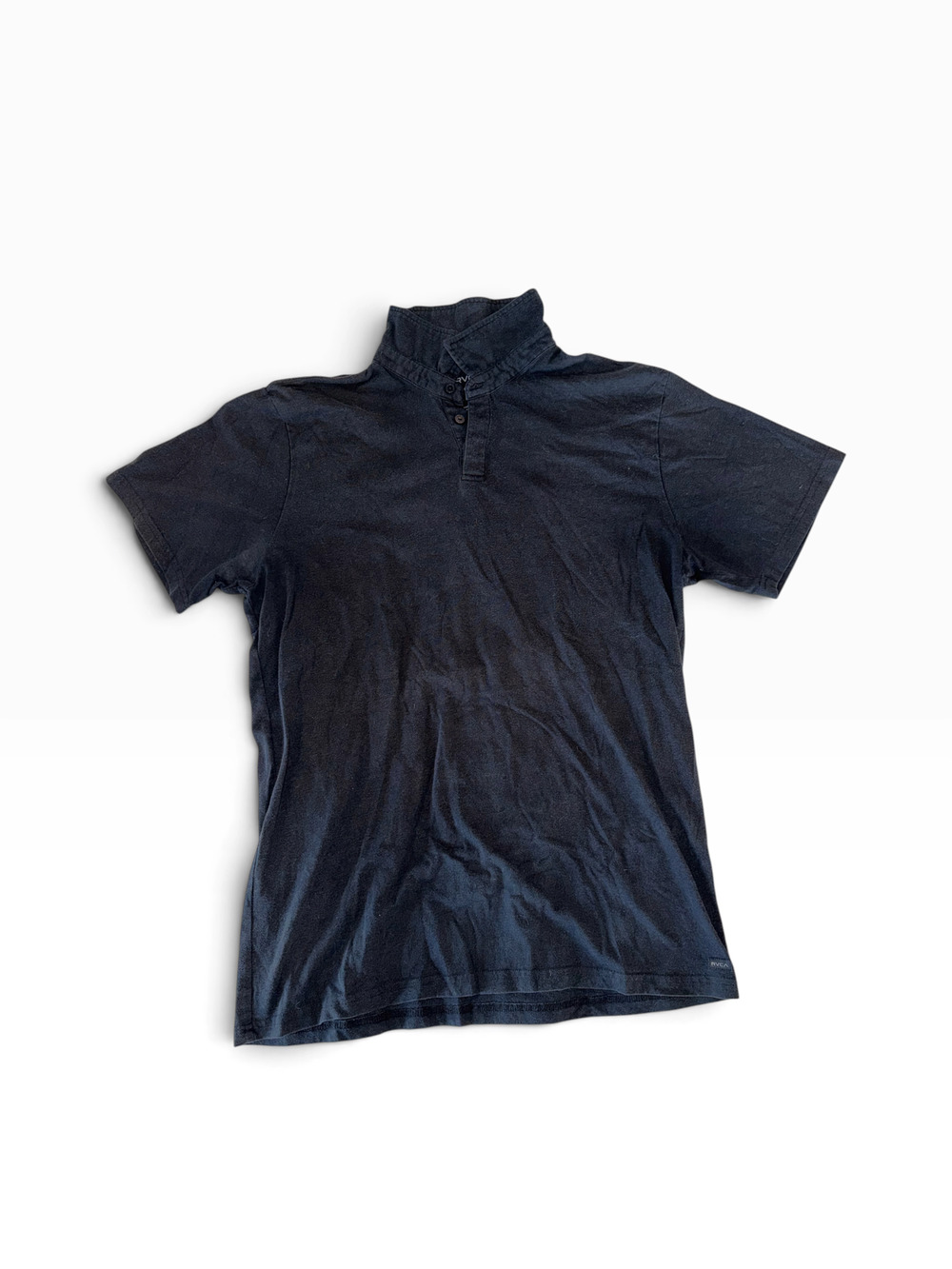 RVCA Men's Collared Shirt | Black | Size L | Classic Fit Pre-Owned